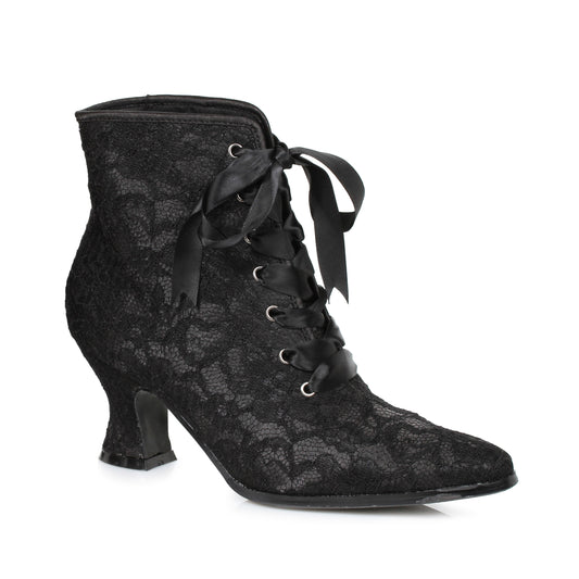 253-ELIZABETH Ellie Shoes 2.5" Heel Boot with Lace. ANKLE BOOT 2 INCH HEEL