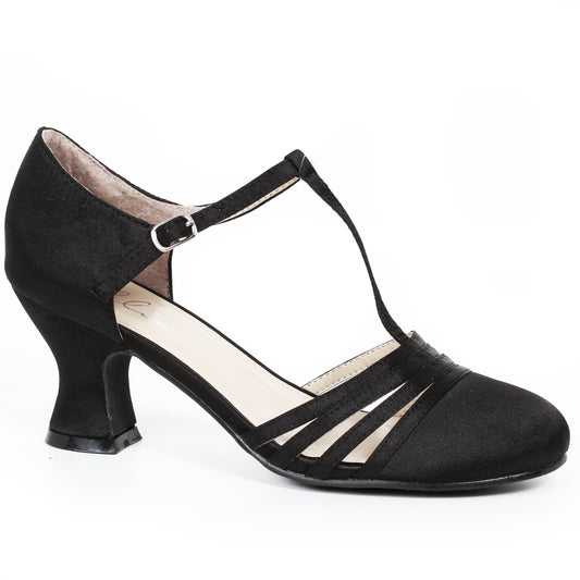 254-LUCILLE Ellie Shoes 2.5" Heel Satin Dance Shoe. 2 INCH HEEL PUMPS