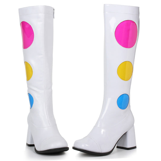 300-DOTTY Ellie Shoes 3" Knee High Boot With Zipper. Womens 3 INCH HEEL KNEE HIGH
