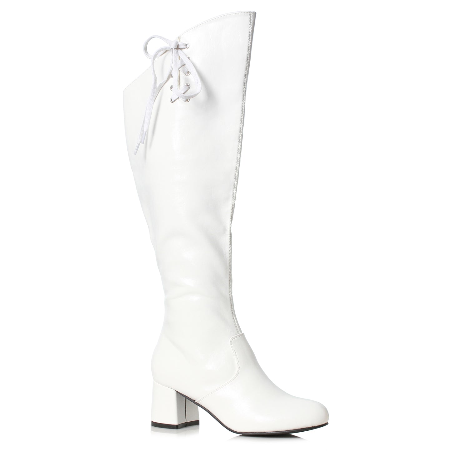 300-TRIXIE Ellie Shoes 3" Heel Knee High Boot with Side Zipper & Lace Up Detail 3 INCH HEEL KNEE HIGH