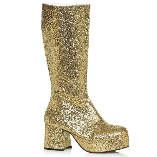 312-ROCKER 1031 Shoes 3" Heel Men’s Glitter Knee High Boot 3 INCH HEEL KNEE HIGH