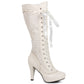 414-MARY Ellie Shoes 4" Heel Boots EXTENDED S 4 INCH HEEL KNEE HIGH