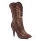 418-COWGIRL Ellie Shoes 4" Heel Ankle Cowgirl Boot. EXTENDED S ANKLE BOOT 4 INCH HEEL