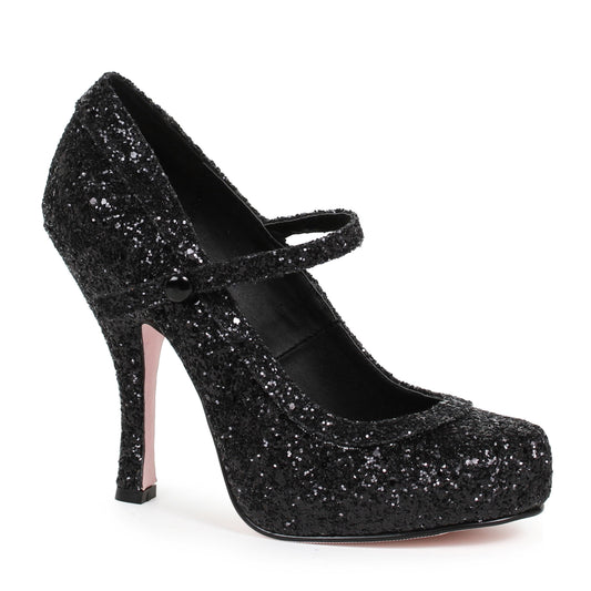 423-CANDY Ellie Shoes 4" Glitter Mary Jane With 1Concealed Platform. 
