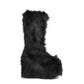 500-FUZZ Ellie Shoes 5" Chunky Heel Platform Boot with faux fur. EXTENDED S 5 INCH HEEL KNEE HIGH