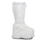 500-FUZZ Ellie Shoes 5" Chunky Heel Platform Boot with faux fur. EXTENDED S 5 INCH HEEL KNEE HIGH