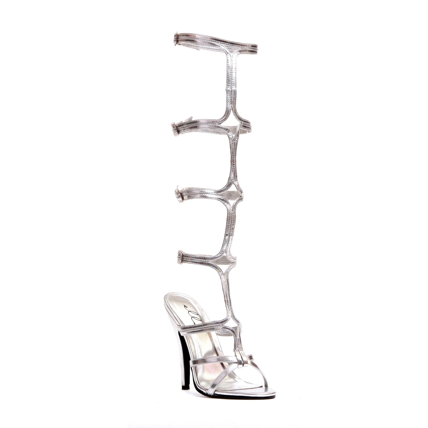 510-SEXY Ellie Shoes 5" Heel Knee High Strap Up Sandal. EXTENDED S 5 INCH HEEL KNEE HIGH