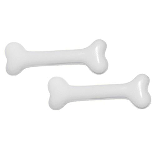 Mini Bone Hair Slides White