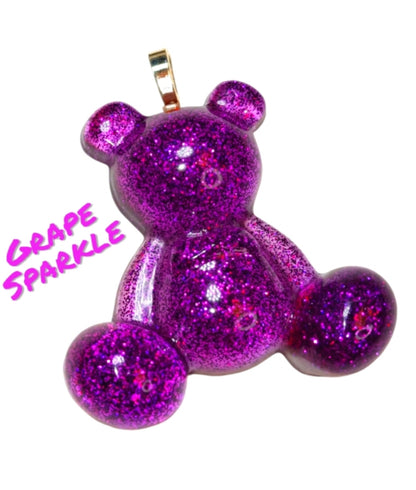Grape Sparkle Resin Bear