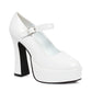 557-EDEN Ellie Shoes 5" Chunky Heel Mary Jane. EXTENDED S 5 INCH HEEL PUMPS