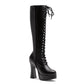 557-GINA Ellie Shoes 5" Heel Stretch Knee Boot W/Innerzipper. EXTENDED S 5 INCH HEEL KNEE HIGH