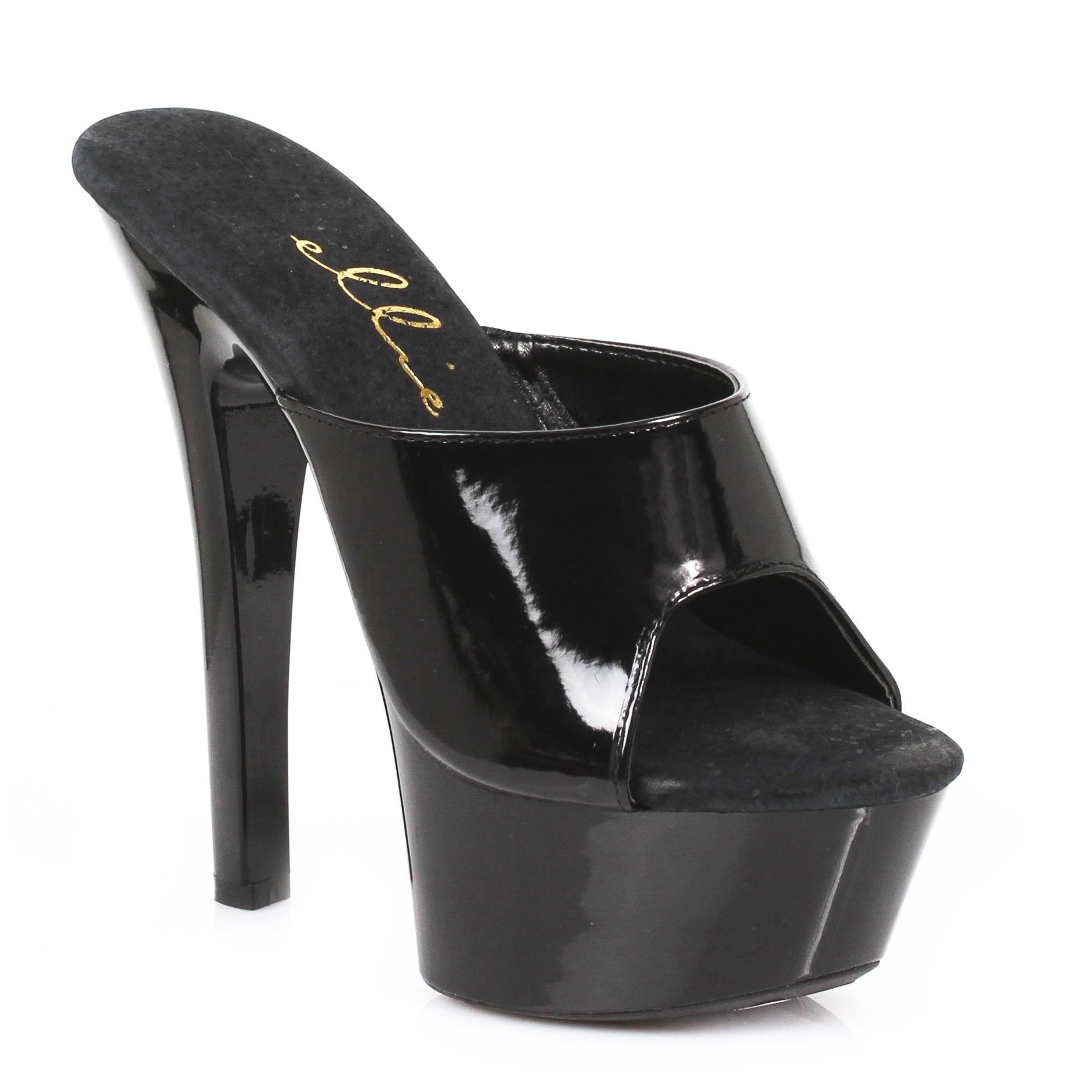 601-VANITY Ellie Shoes 6" Heel Mule. COMPETITIO EXTENDED S 6 INCH HEEL