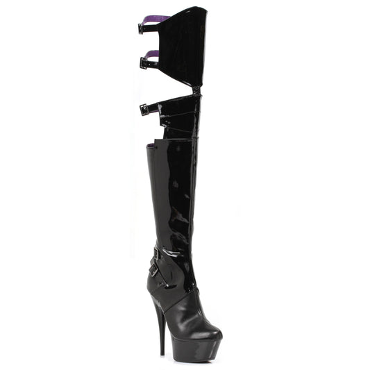 609-FELICIA Ellie Shoes 6" Pointed Stiletto Heel Thigh High Stretch Boots. 6 INCH HEEL THIGH HIGH