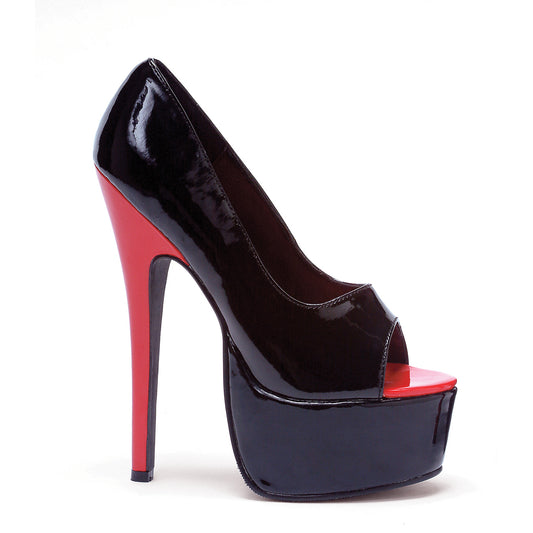 652-BONNIE Ellie Shoes 6.5" Stiletto Heel Open Toe Pump. EXTENDED S 6 INCH HEEL PUMPS