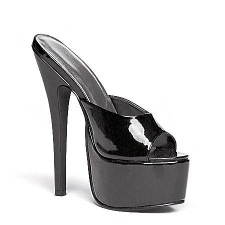 652-VANITY Ellie Shoes 6.5" Stiletto Heel Mule. EXTENDED S 6 INCH HEEL
