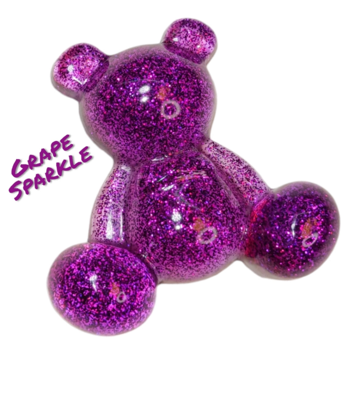 Grape Sparkle Resin Bear