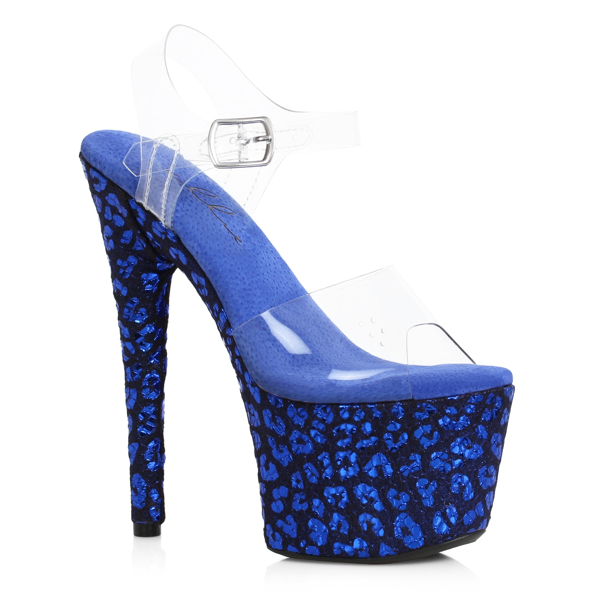 709-ANNIE Ellie Shoes 7" LEOPARD PRINT PLATFORM 7 INCH HEEL