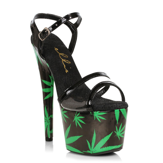 709-ASHLEY Ellie Shoes 7" Stiletto Sandal With Marijuna Platform 7 INCH HEEL