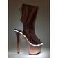 709-GEORGETTE Ellie Shoes 7" Heel Ankle Boots With LED Platform ANKLE BOOT 7 INCH HEEL SALES 7 &