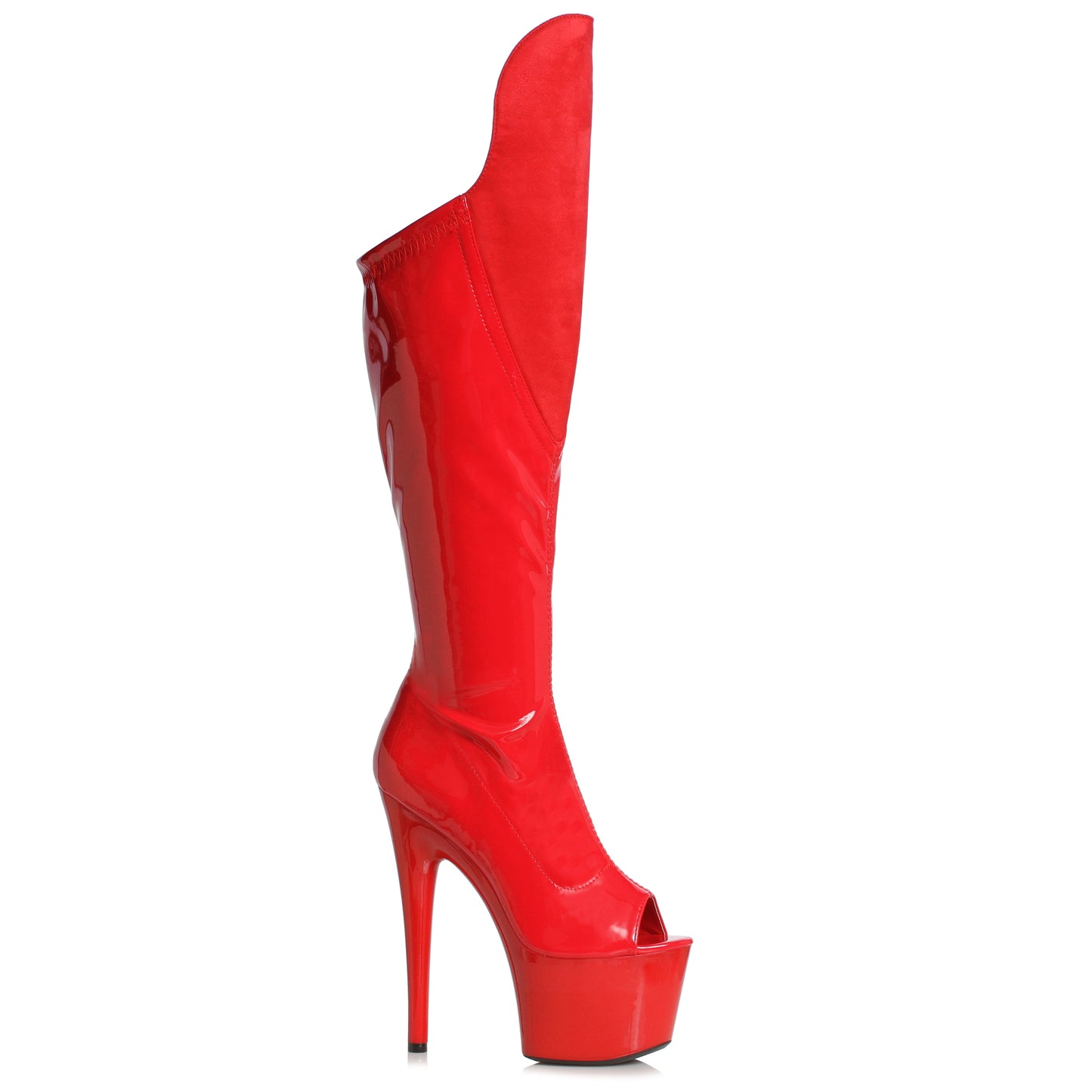 709-GINGER Ellie Shoes 7" Knee Peep Toe Boot 7 INCH HEEL KNEE HIGH