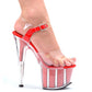 709-GLITTER Ellie Shoes 7" Pointed Stiletto Sandal W/Glitter In Platform. 7 INCH HEEL