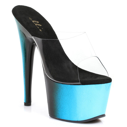 709-OMBRE Ellie Shoes 7" Inch Mule With Ombre Design EXTENDED S 7 INCH HEEL SALES 7 &