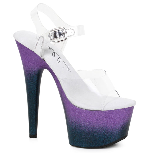 709-SHOW Ellie Shoes 7" Pointed Stiletto Sandal With Ombre Platform 7 INCH HEEL SALES 7 &