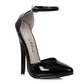 8265 Ellie Shoes 6" Heel Fetish Pump W/Ankle Strap. EXTENDED S 6 INCH HEEL