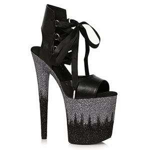 850-BRAXTON 8" Stiletto With Ombre Glitter Platform