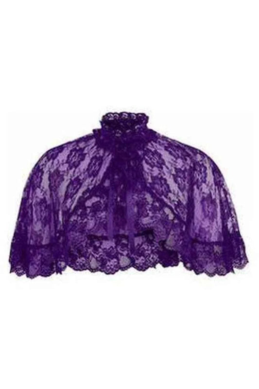 Purple Lace Cape Gothic Clothing Hip Crypt Daisy Corsets