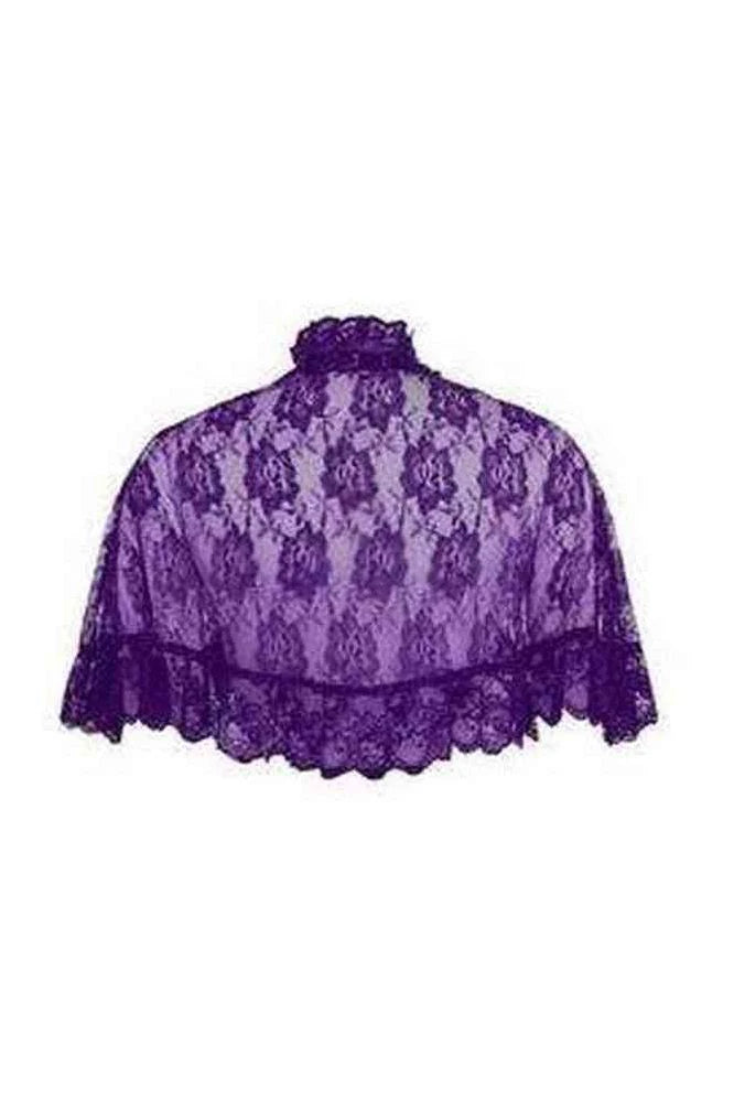 Purple Lace Cape Gothic Clothing Hip Crypt Daisy Corsets