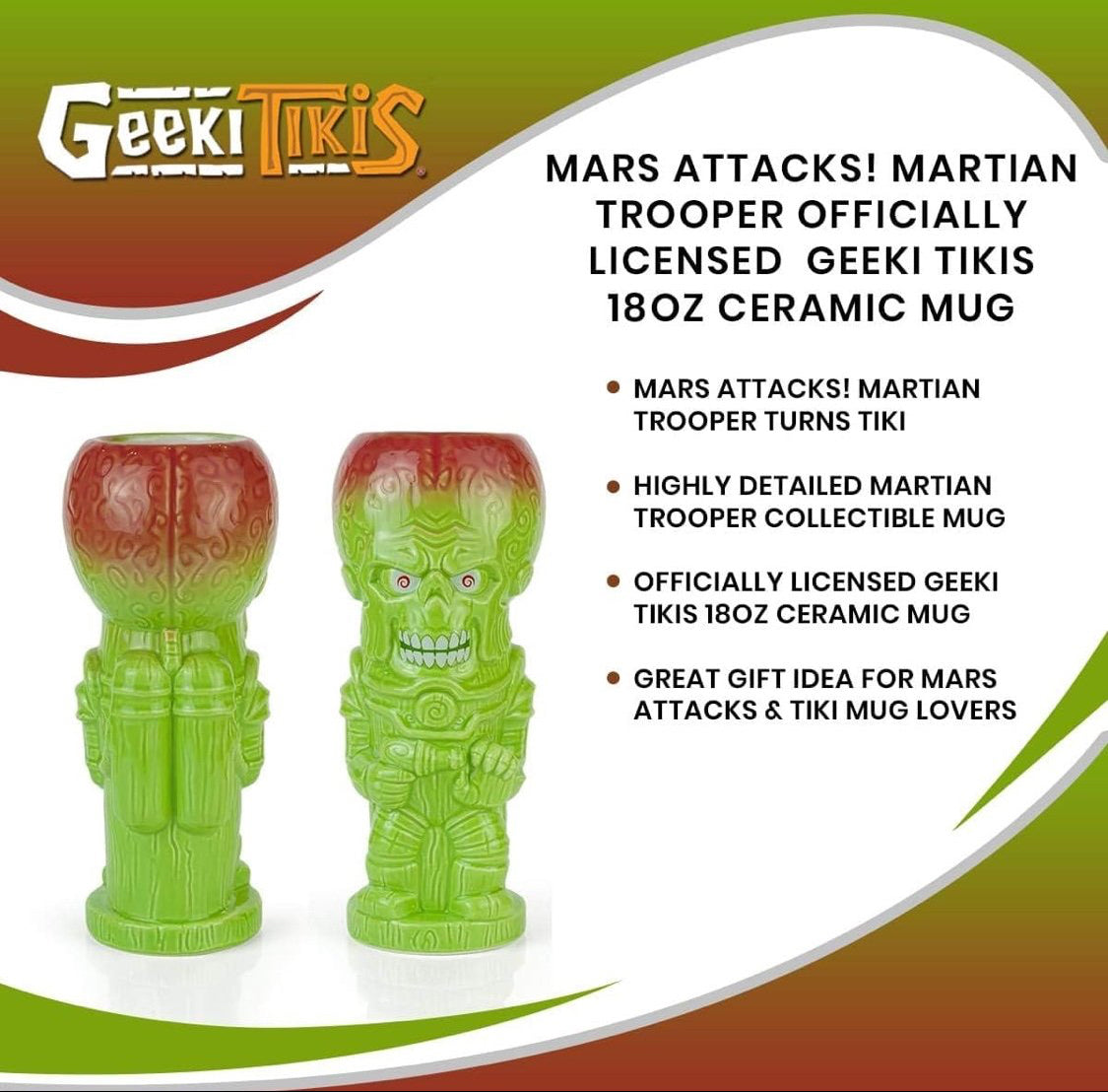 Mars Attacks 18 oz. Geeki Tikis Mug