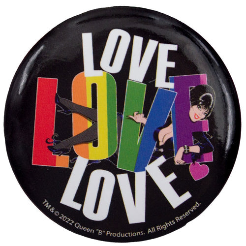 Elvira Love Large Round Button Badge