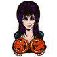 Elvira Spinning Pumpkins Enamel Pin
