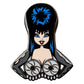 Elvira Spinning Spiders Enamel Pin