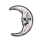 Skull Crescent Moon Glow Enamel Pin