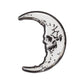 Skull Crescent Moon Glow Enamel Pin