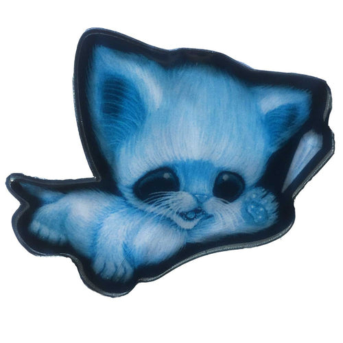 Sugarfueled Ghost Cat Crystal Enamel Pin