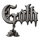 Goth Text Enamel Pin Hip Crypt Kreepsville