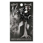 Vampira With Flying Bat Enamel Pin