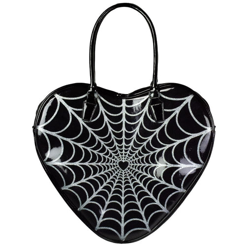 Spiderweb Sparkle Heart Bag