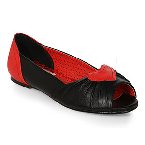 BP100-CLARA Flat Shoe with Cutout and Accent Color Embellishment