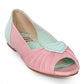 BP100-CLARA Flat Shoe with Cutout and Accent Color Embellishment