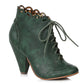 BP403-EDDIE Bettie Page 4" Retro Bootie With Laces ANKLE BOOT 4 INCH HEEL