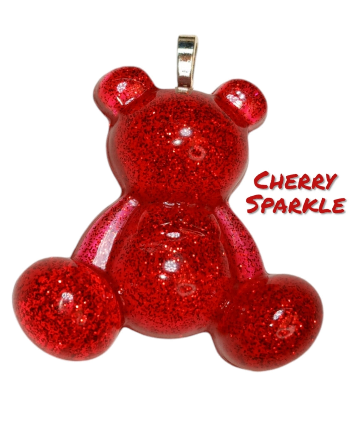 Cherry Sparkle Resin Bear
