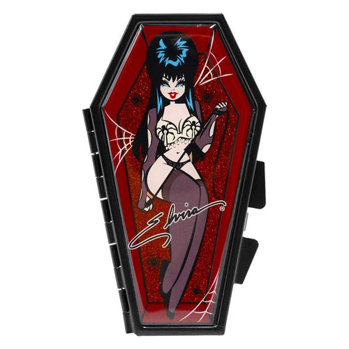 Elvira Spider Red Glitter Coffin Compact