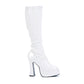 CHACHA Ellie Shoes 5" Heel Stretch Knee Boots. W/Inner Zipper. EXTENDED S 5 INCH HEEL KNEE HIGH