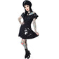 Ruffle Dress Bat Black