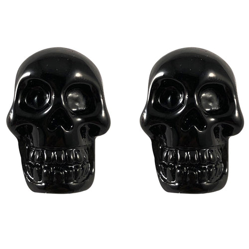 Skull Stud Black Earring