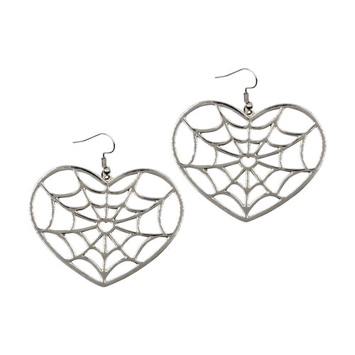 Web Heart Earring